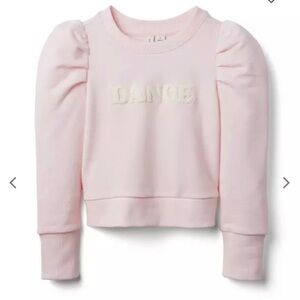 Janie and Jack Pink Puff Sleeve Dance Sweatshirt size 12